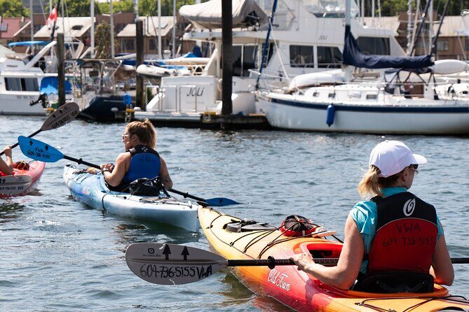 Granville Island Vancouver Kayak Tour with Coffee & Snacks (3hrs) - Olympic Village passing: 2010 area views without the crowds on foot