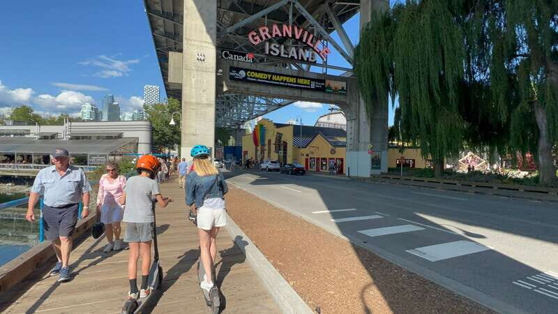 Great Vancouver EUC & E-scooters loop tour - Granville Island Public Market: a smart lunch stop built into the loop