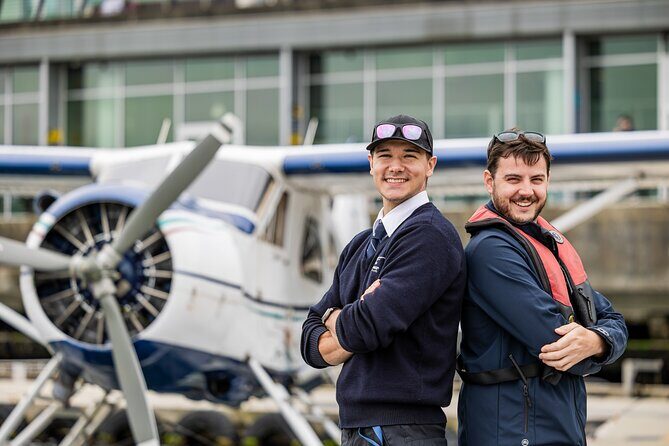 Vancouver City Skyline Scenic Seaplane Tour - Stanley Park from the air: coastal forest meets open ocean