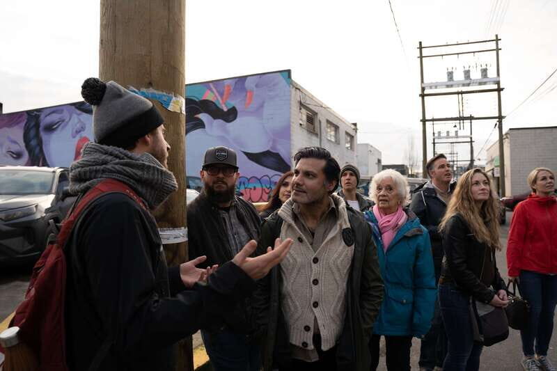 Vancouver: Street Art & Craft Coffee Walking Tour w/ Tasting - Finding your guide near Olympic Village’s birds