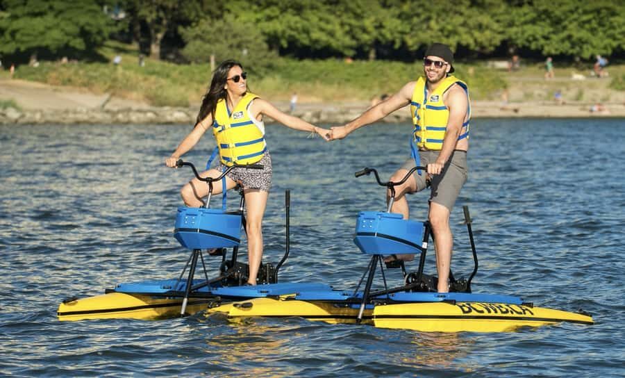 Vancouver: Water Bike Rental in False Creek - Meeting BC Water Bikes in Vanier Park, by the Kitsilano Coast Guard