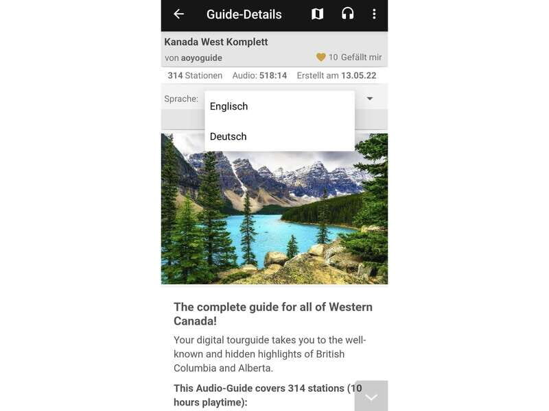 Western Canada Self-Driving Audio Guide English and German - Rocky Mountains Focus: Icefields Parkway, Banff, Jasper, Lake Louise